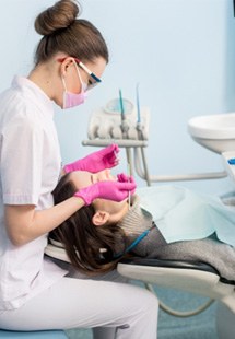 Woman with beautiful teeth smiling